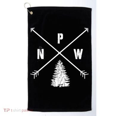 Pine Tree Pacific Northwest Pnw Arrows Fun Gift Golf Towel