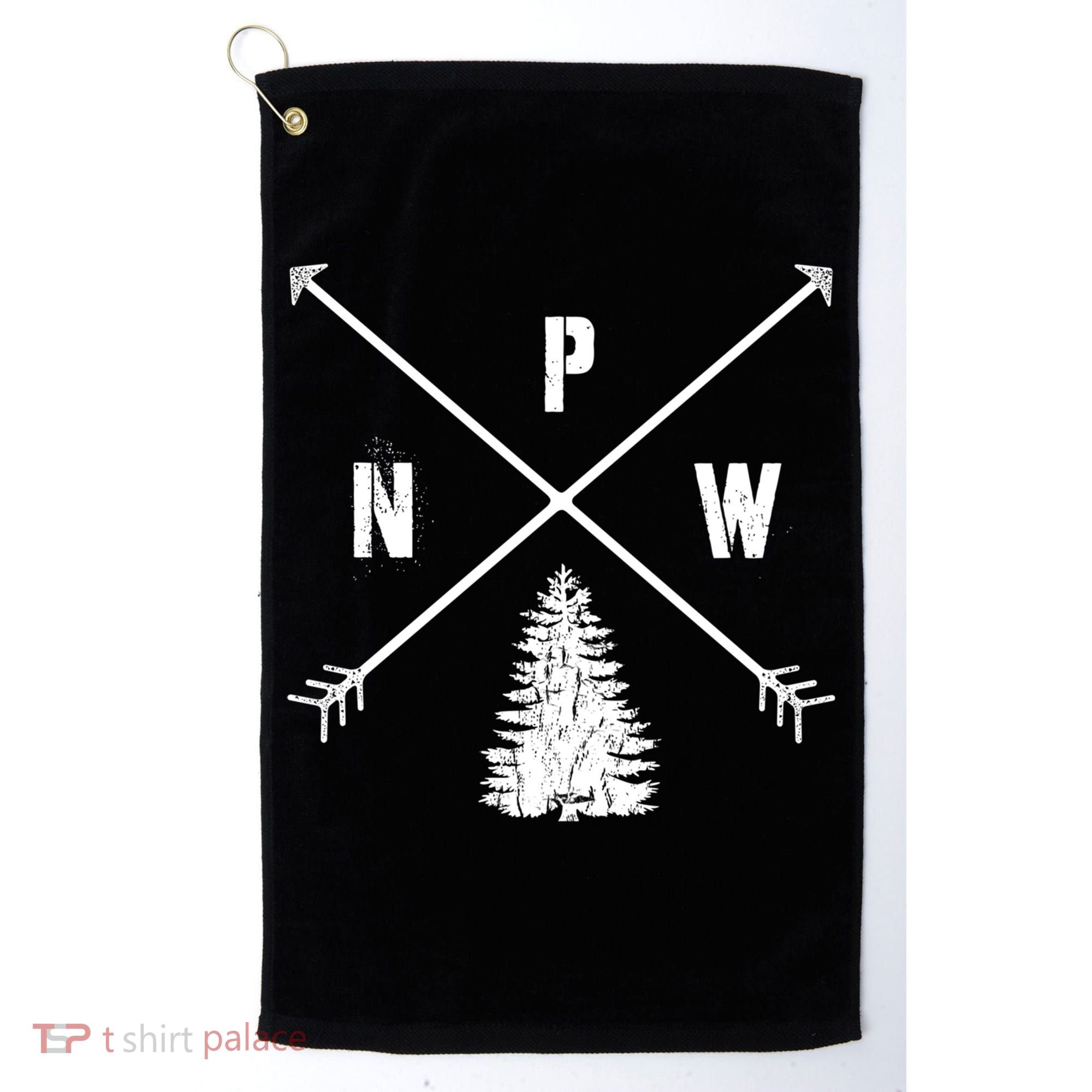 Pine Tree Pacific Northwest Pnw Arrows Fun Gift Golf Towel