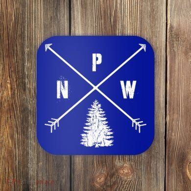Pine Tree Pacific Northwest Pnw Arrows Fun Gift Coaster