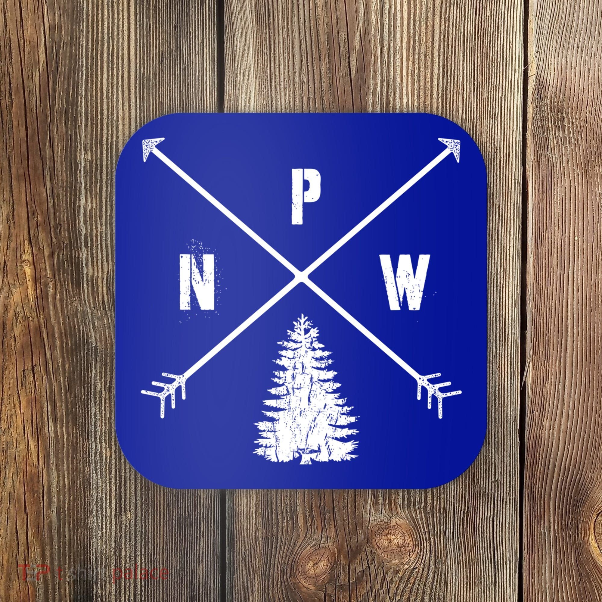 Pine Tree Pacific Northwest Pnw Arrows Fun Gift Coaster