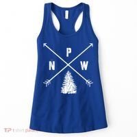 Pine Tree Pacific Northwest Pnw Arrows Fun Gift Women's Tank Top thumb 0