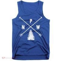 Pine Tree Pacific Northwest Pnw Arrows Fun Gift Tank Top thumb 0