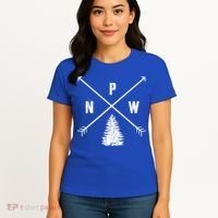 Pine Tree Pacific Northwest Pnw Arrows Fun Gift Women's T-Shirt thumb 4