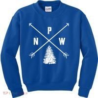Pine Tree Pacific Northwest Pnw Arrows Fun Gift Kids Sweatshirt thumb 0