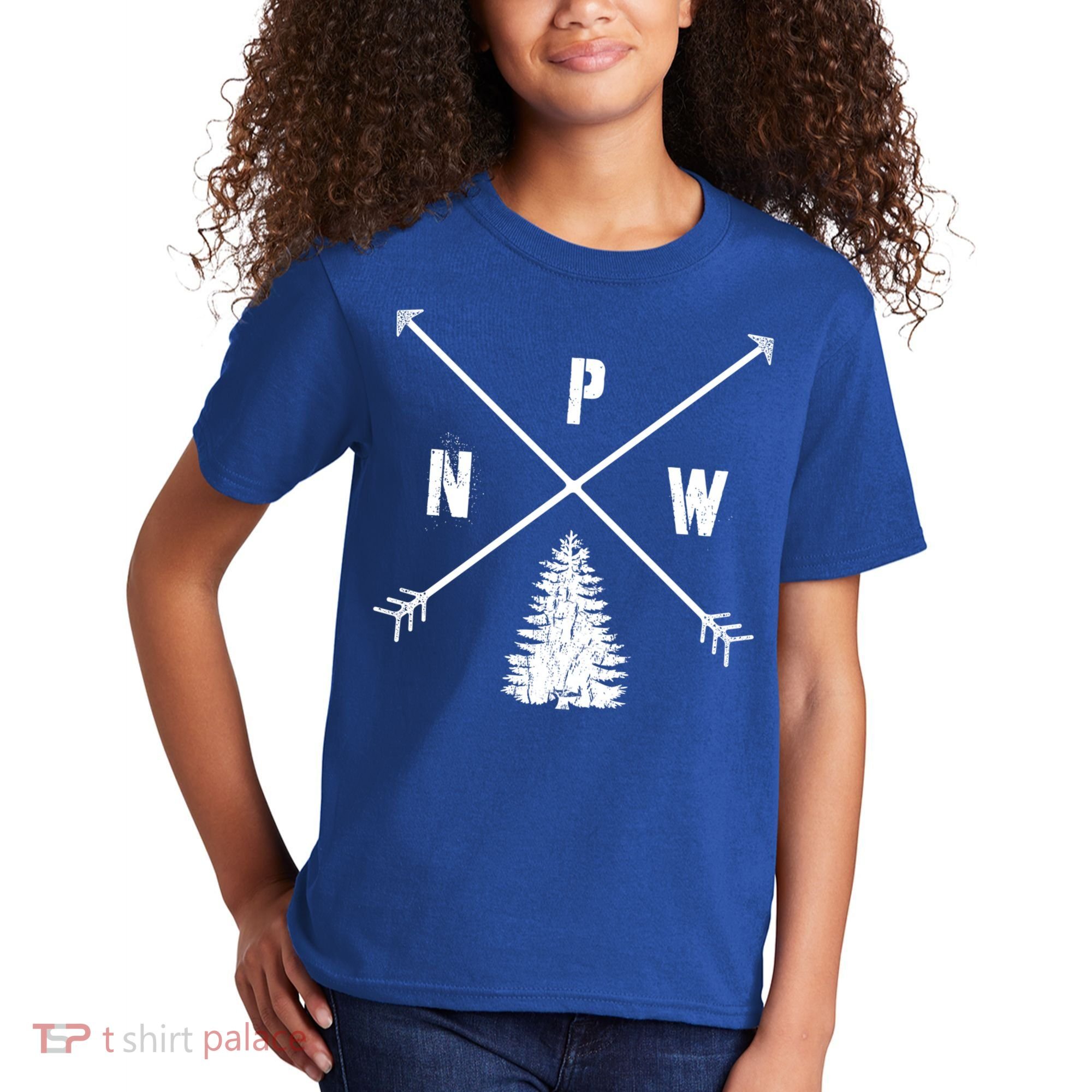 Pine Tree Pacific Northwest Pnw Arrows Fun Gift Kids T-Shirt