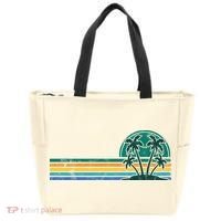 Palm Trees Retro Beach Summer Tote Bag thumb 0