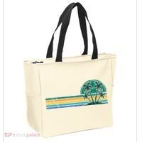 Palm Trees Retro Beach Summer Tote Bag thumb 2