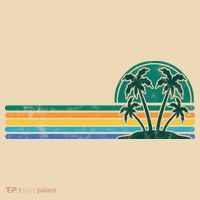 Palm Trees Retro Beach Summer Tote Bag thumb 4