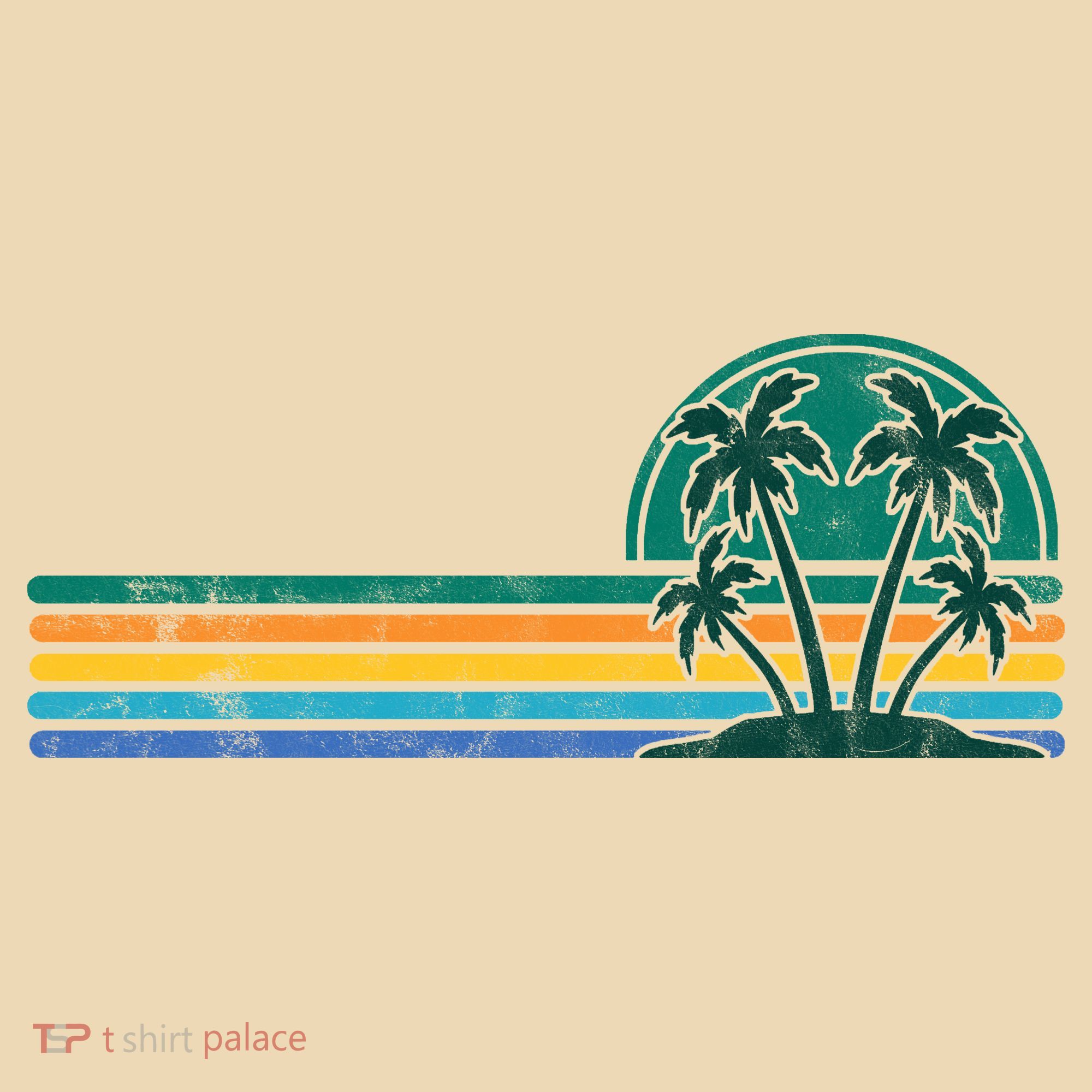 Palm Trees Retro Beach Summer Tote Bag