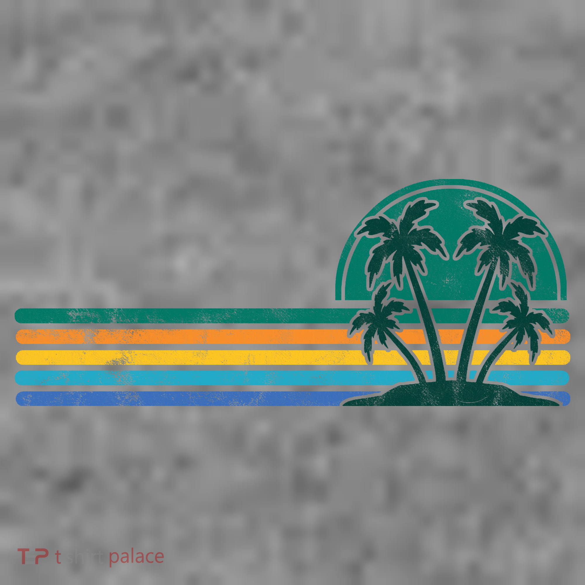 Palm Trees Retro Beach Summer Toddler Hoodie