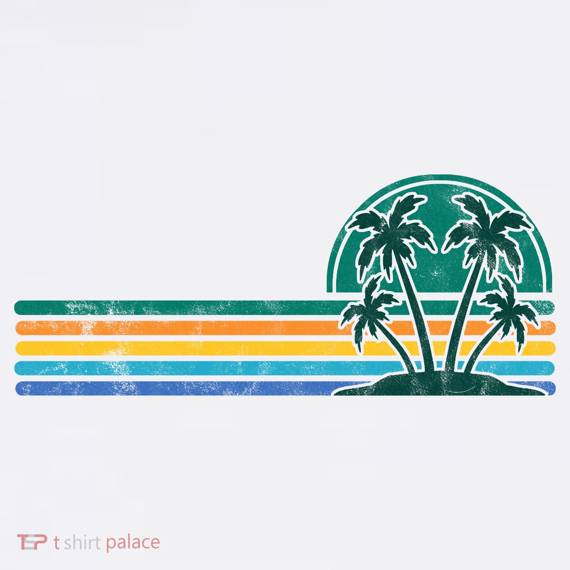 Palm Trees Retro Beach Summer Apron