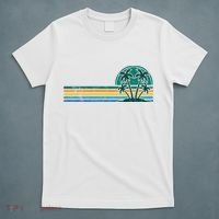 Palm Trees Retro Beach Summer T-Shirt thumb 5
