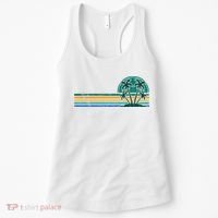 Palm Trees Retro Beach Summer Women's Tank Top thumb 0