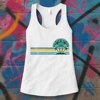 Palm Trees Retro Beach Summer Women's Tank Top thumb 3