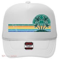 Palm Trees Retro Beach Summer Hat thumb 0