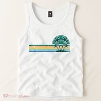 Palm Trees Retro Beach Summer Tank Top thumb 2