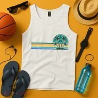 Palm Trees Retro Beach Summer Tank Top thumb 4