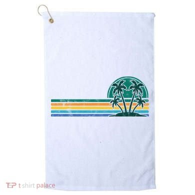 Palm Trees Retro Beach Summer Golf Towel