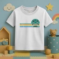 Palm Trees Retro Beach Summer Toddler T-Shirt thumb 3