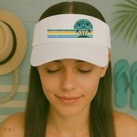 Palm Trees Retro Beach Summer Visor thumb 2
