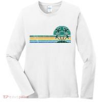 Palm Trees Retro Beach Summer Women's Long Sleeve Shirt thumb 0