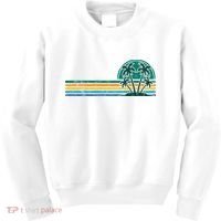 Palm Trees Retro Beach Summer Kids Sweatshirt thumb 0