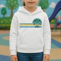 Palm Trees Retro Beach Summer Kids Hoodie thumb 3