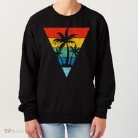 Palm Trees Retro Triangle Sunset Women's Sweatshirt thumb 0