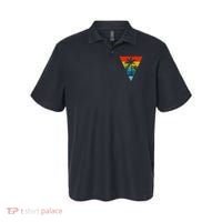Palm Trees Retro Triangle Sunset Polo thumb 0