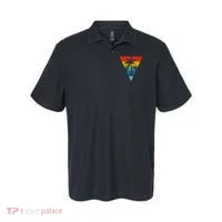 Palm Trees Retro Triangle Sunset Polo thumb 0