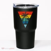 Palm Trees Retro Triangle Sunset Tumbler thumb 0
