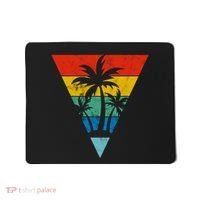 Palm Trees Retro Triangle Sunset Mousepad thumb 0