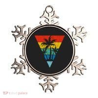Palm Trees Retro Triangle Sunset Ornament thumb 0