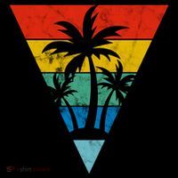 Palm Trees Retro Triangle Sunset Women's Tank Top thumb 5