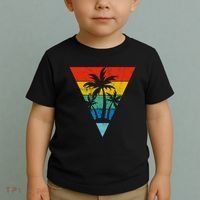 Palm Trees Retro Triangle Sunset Toddler T-Shirt thumb 2