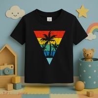 Palm Trees Retro Triangle Sunset Toddler T-Shirt thumb 3