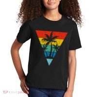 Palm Trees Retro Triangle Sunset Kids T-Shirt thumb 2