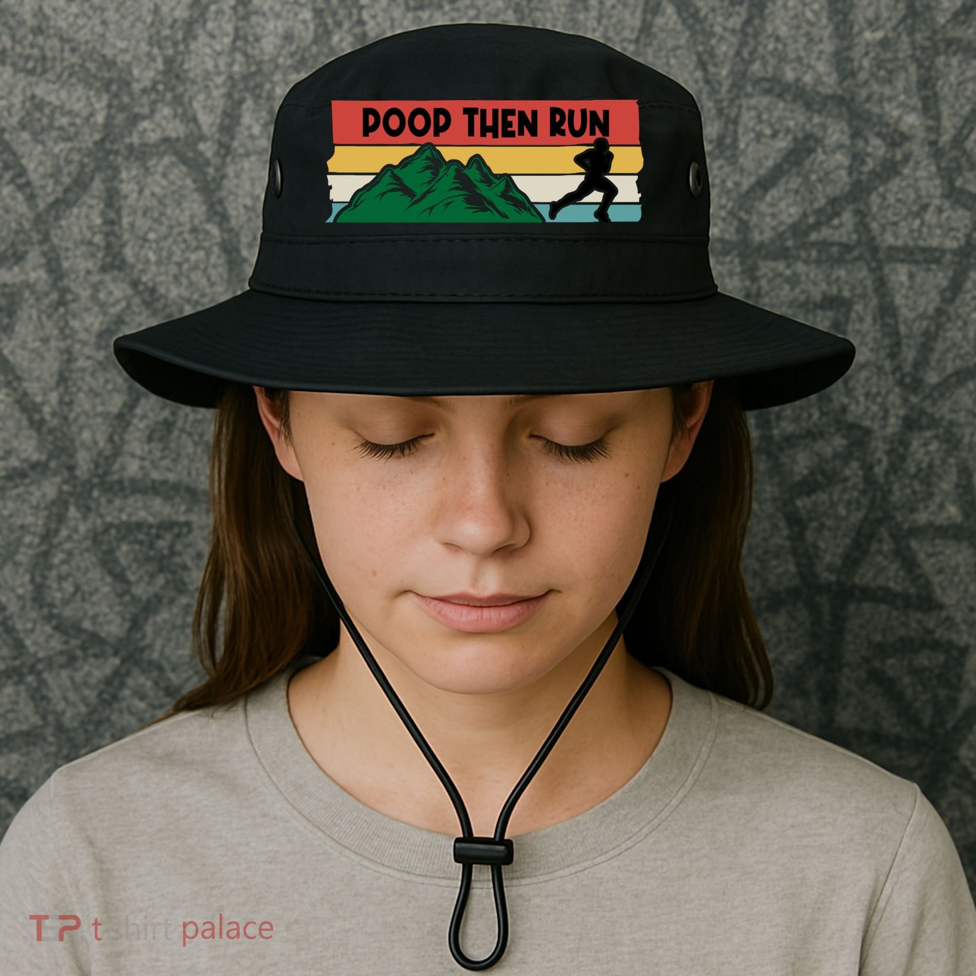 Poop Then Run Running Jogging Endurance Training Athlete Gift Bucket Hat