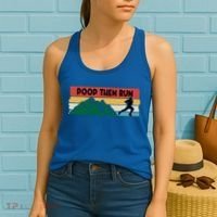 Poop Then Run Running Jogging Endurance Training Athlete Gift Women's Tank Top thumb 2