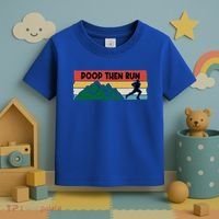 Poop Then Run Running Jogging Endurance Training Athlete Gift Toddler T-Shirt thumb 3