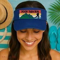 Poop Then Run Running Jogging Endurance Training Athlete Gift Visor thumb 2