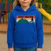 Poop Then Run Running Jogging Endurance Training Athlete Gift Kids Hoodie thumb 3