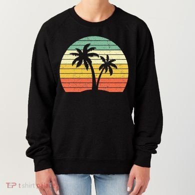 Palm Tree Retro Tropical Beach Women's Sweatshirt