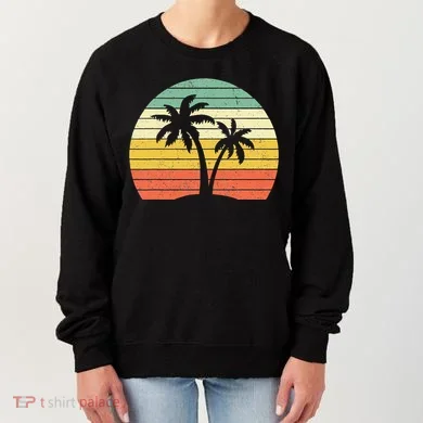 Palm Tree Retro Tropical Beach Women's Sweatshirt
