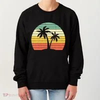 Palm Tree Retro Tropical Beach Women's Sweatshirt thumb 0