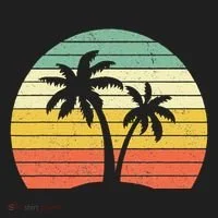 Palm Tree Retro Tropical Beach Women's Sweatshirt thumb 2