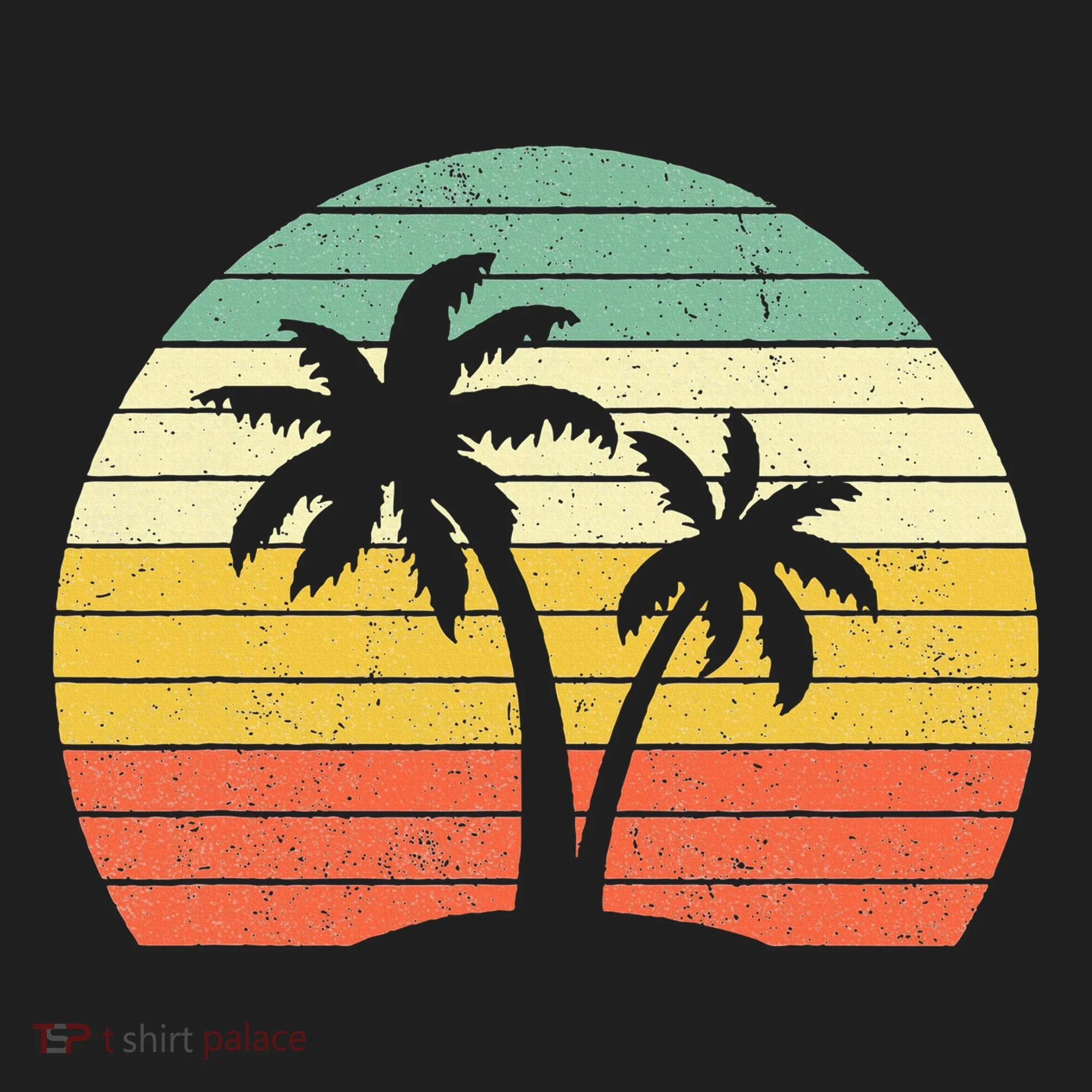 Palm Tree Retro Tropical Beach Women's Sweatshirt