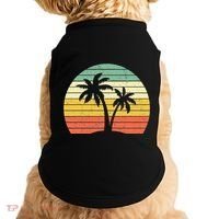 Palm Tree Retro Tropical Beach Doggie Tank thumb 0