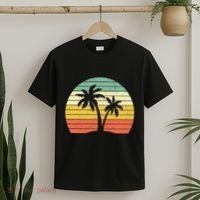 Palm Tree Retro Tropical Beach T-Shirt thumb 2