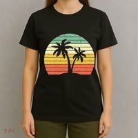 Palm Tree Retro Tropical Beach T-Shirt thumb 4